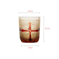 Luxury elegant whisky glass tumbler with classic shape design