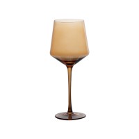 Luxury crystal wine glass with special ambor color