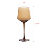 Luxury crystal wine glass with special ambor color