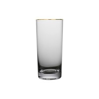 Luxury crystal tumbler with royal gold rim