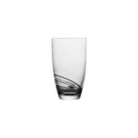 Colored glass line tumbler with classic shape design