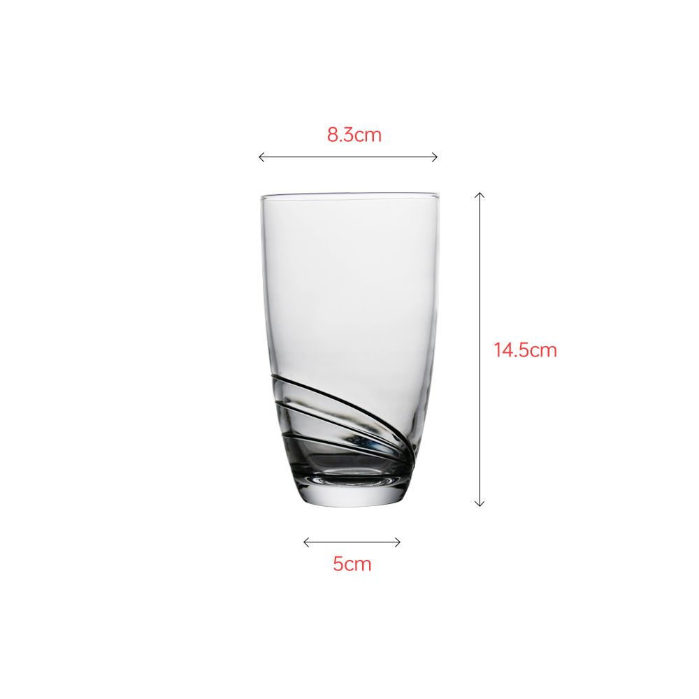 Colored glass line tumbler with classic shape design
