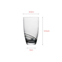 Colored glass line tumbler with classic shape design