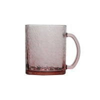 Candy color glass cup with unique texture outside