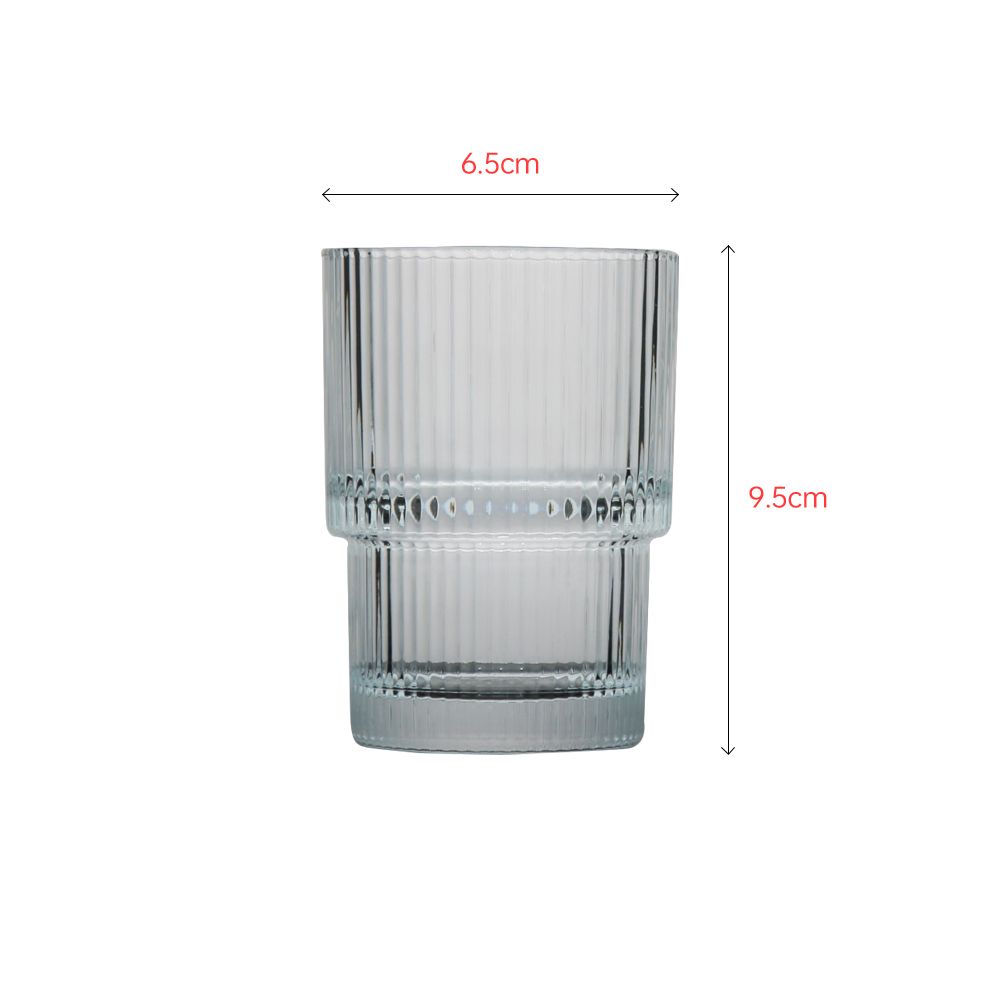Double tumbler design with vertcal texture outside