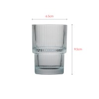 Double tumbler design with vertcal texture outside