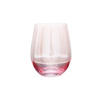 Luxury tumbler with unique pink color and vertical texture inside