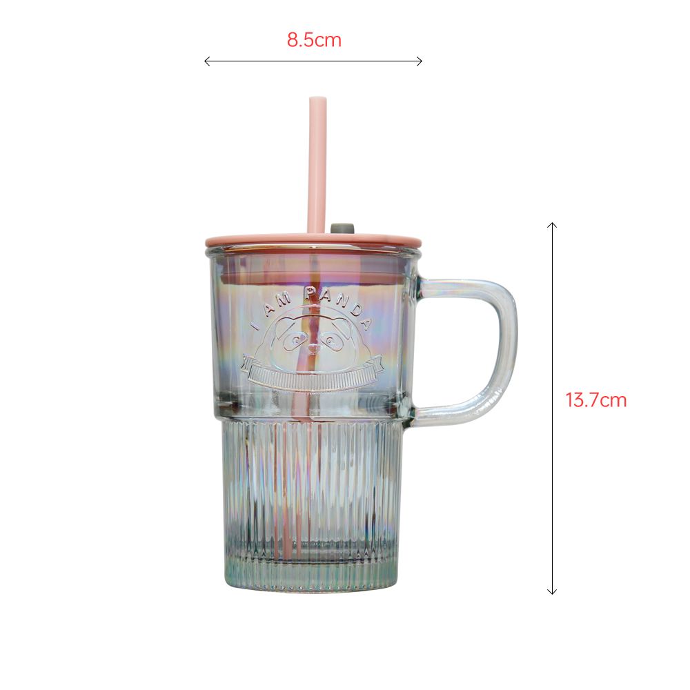 Colorful Summer Tumbler with Engraved Panda