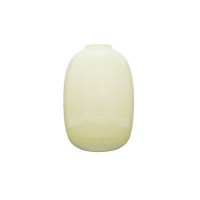 Colored yellow round glass vase