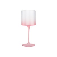 Luxury flower shape wine glass with spraying double color