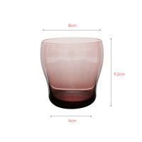 Mouth-blown colored glass tumbler with Crystal gold rim