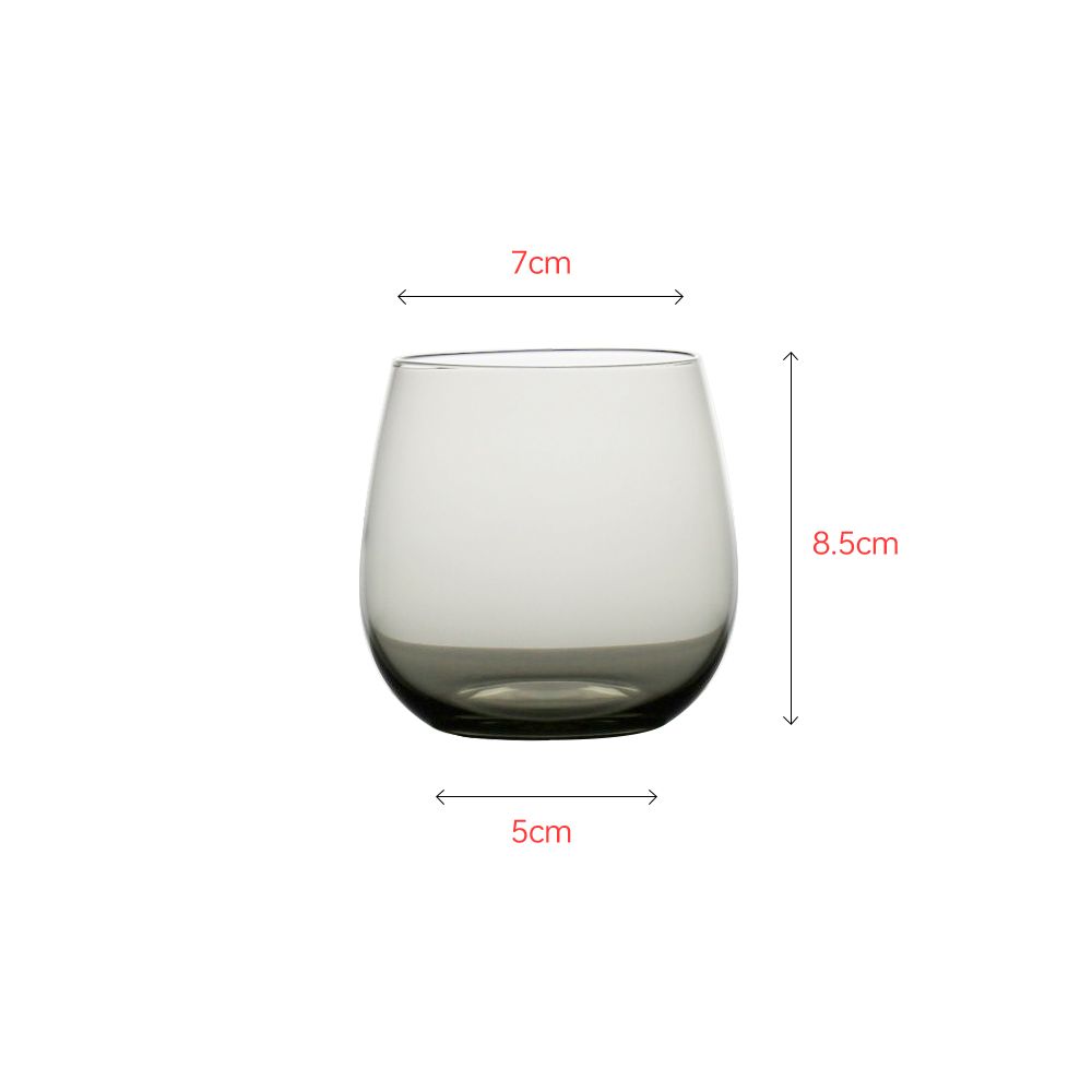 Colored glass grey tumbler with classic shape design