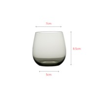 Colored glass grey tumbler with classic shape design