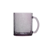 Candy color glass cup with unique texture outside