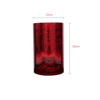 Red colored glass like candle shape design