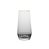 Vienna Slim Crystal Glass with Gold Accent