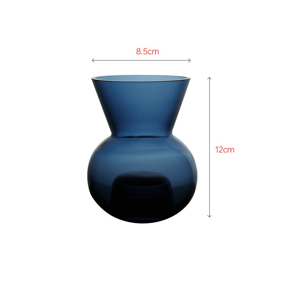 Colored blue glass vase