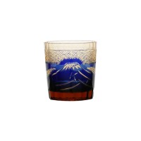 Luxury elegant blue whisky glass tumbler with auspicious feature design