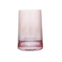 Candy color tumbler with unique pink color and vertical texture inside