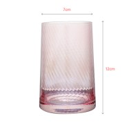 Candy color tumbler with unique pink color and vertical texture inside