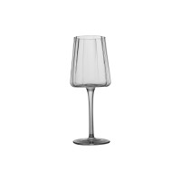 Luxury white wine glass with flower mode design