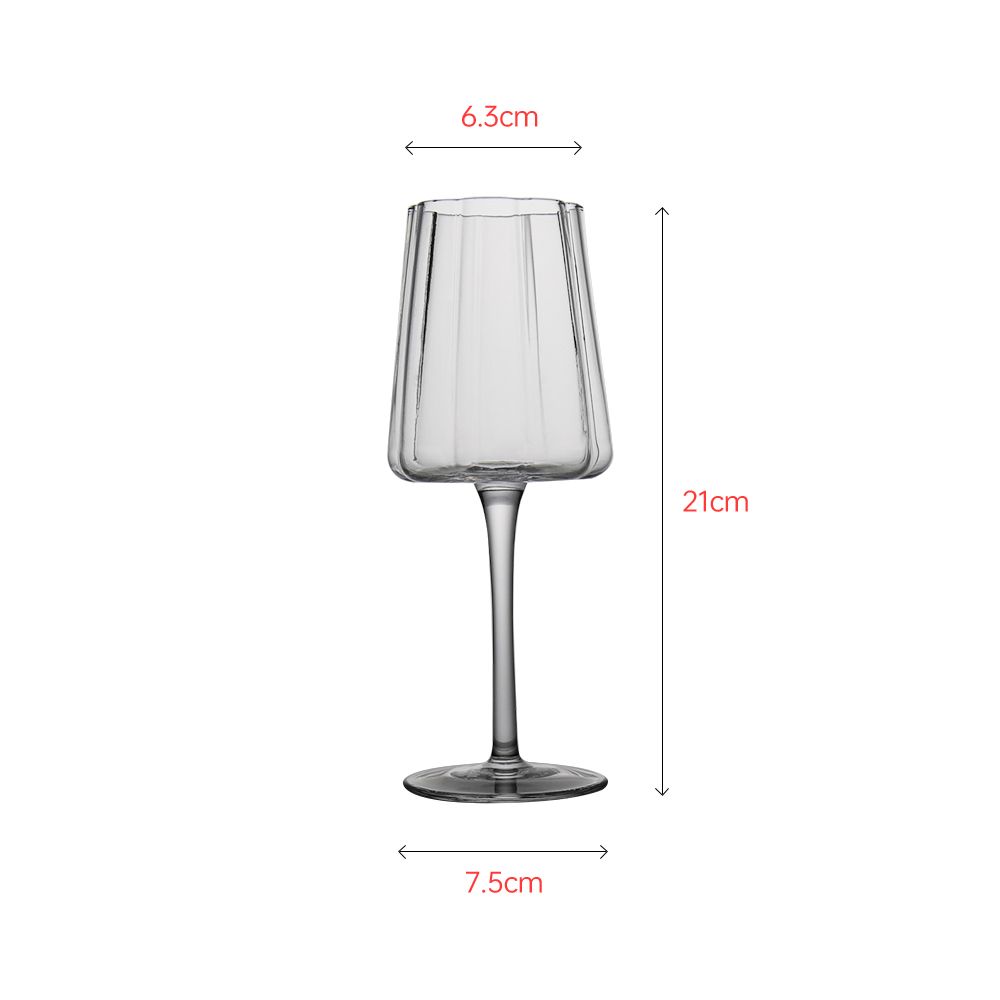Luxury white wine glass with flower mode design