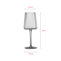 Luxury white wine glass with flower mode design