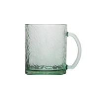 Candy color glass cup with unique texture outside