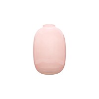 Colored yellow round glass vase