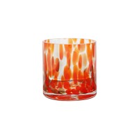 Colored colored glass with colored dot tumbler