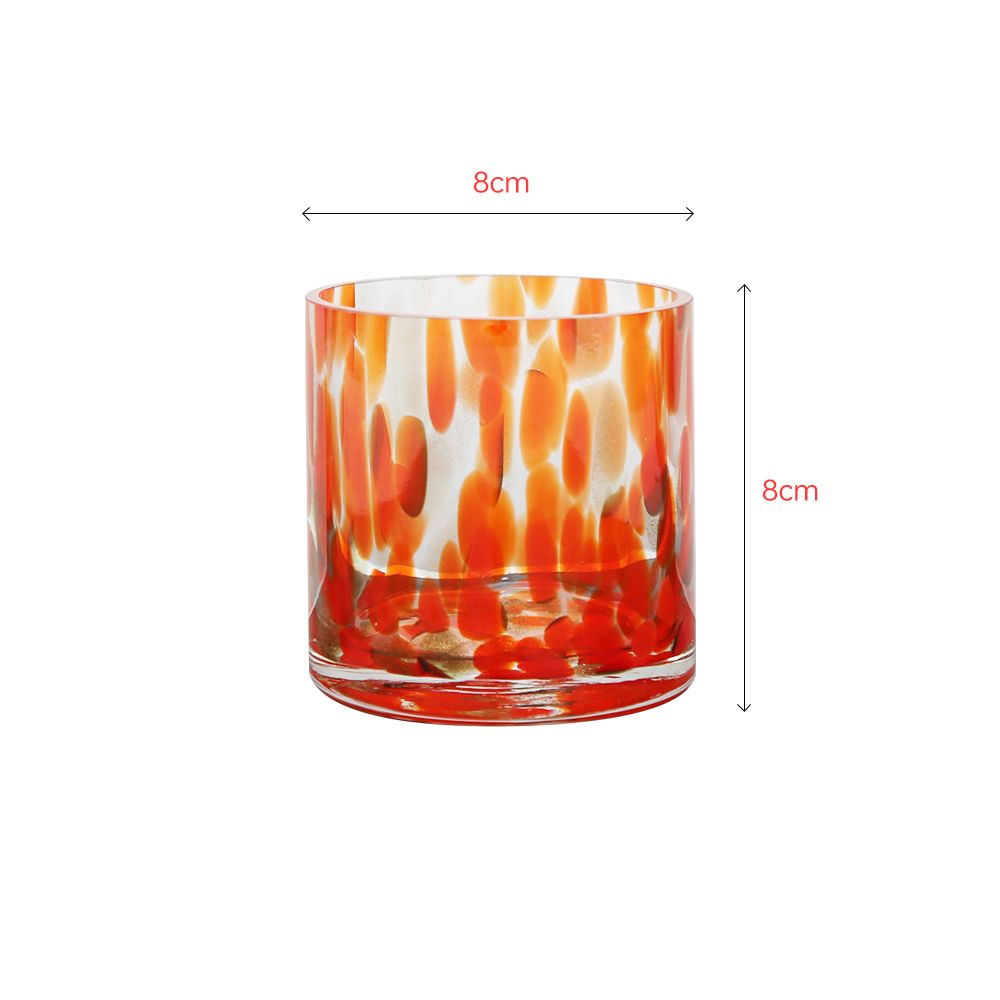 Colored colored glass with colored dot tumbler