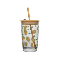 Colorful Summer Tumbler with Straw