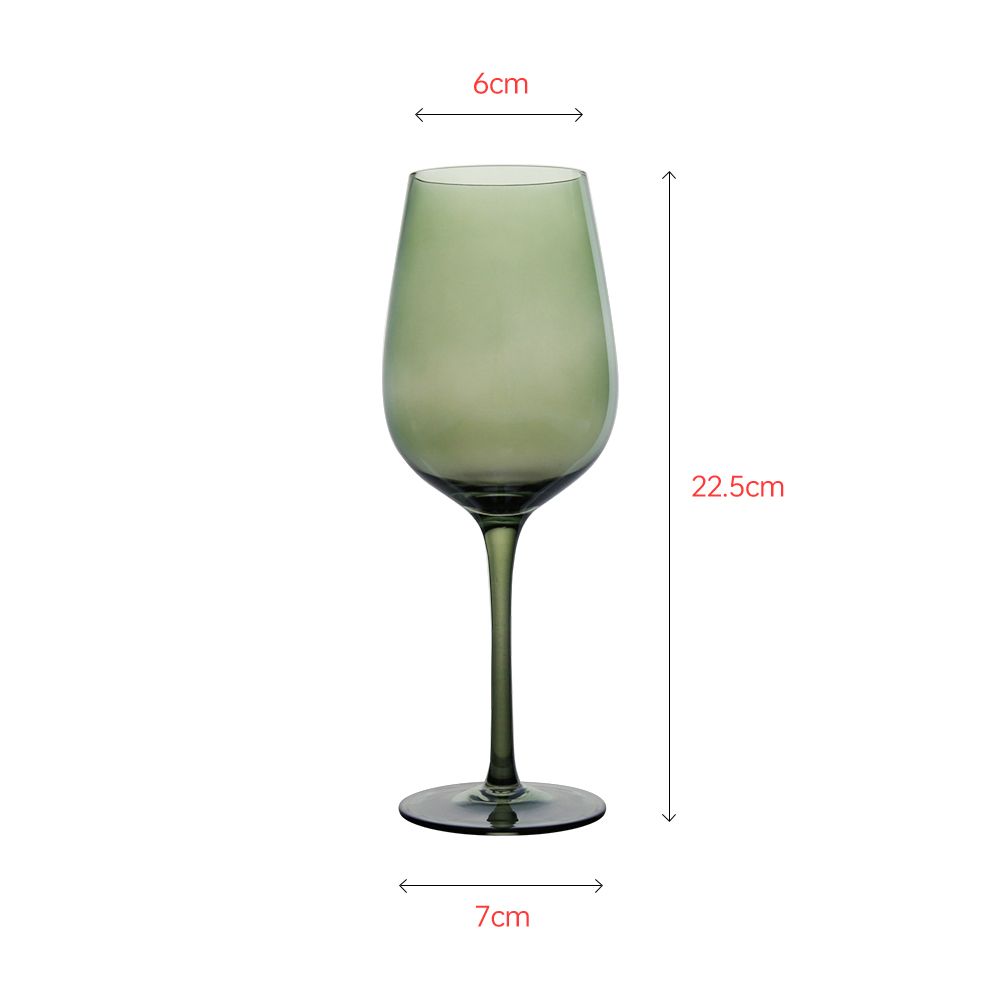 Luxury crystal wine glass with special green color