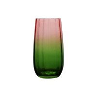 Colorful high tumbler with double color and vertical texture inside