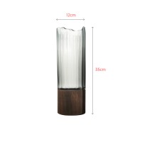 Grey hand-made glass classic shape vase decoration gift