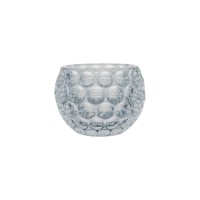 Clear glass pot with diamond like design shining when sun arise