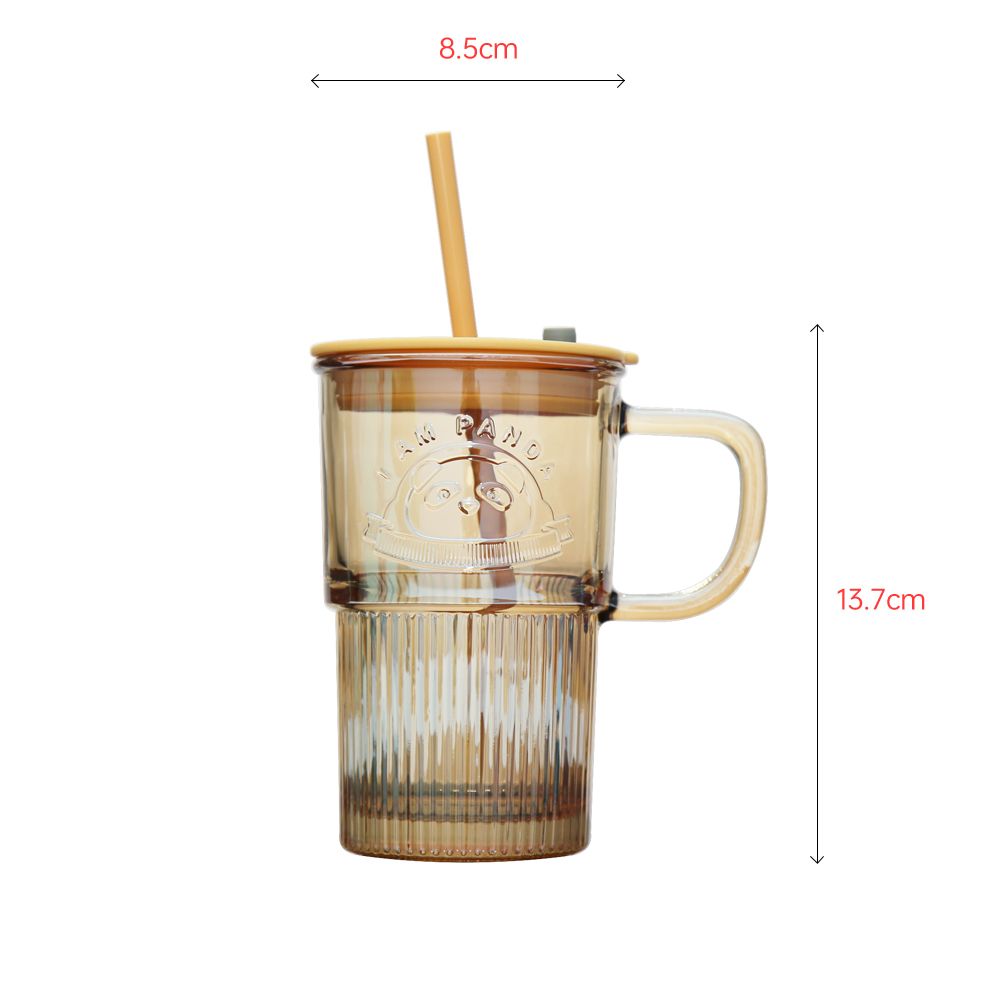 Colorful Summer Tumbler with Engraved Panda