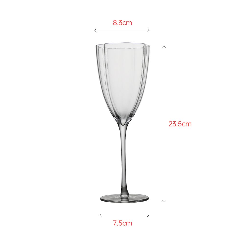 Luxury wine glass with flower mode design